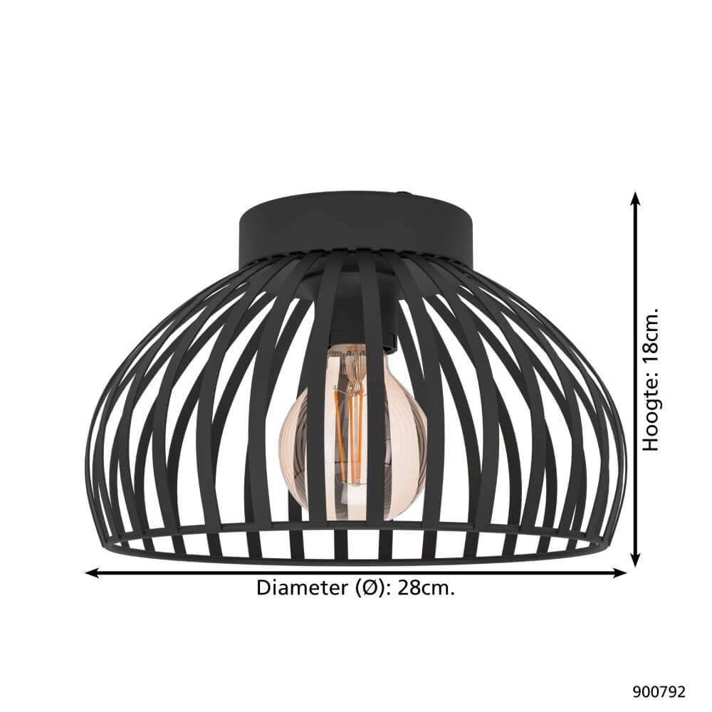 Draad plafondlamp Mogano 3 Ø 28cm Eglo 9008606254217