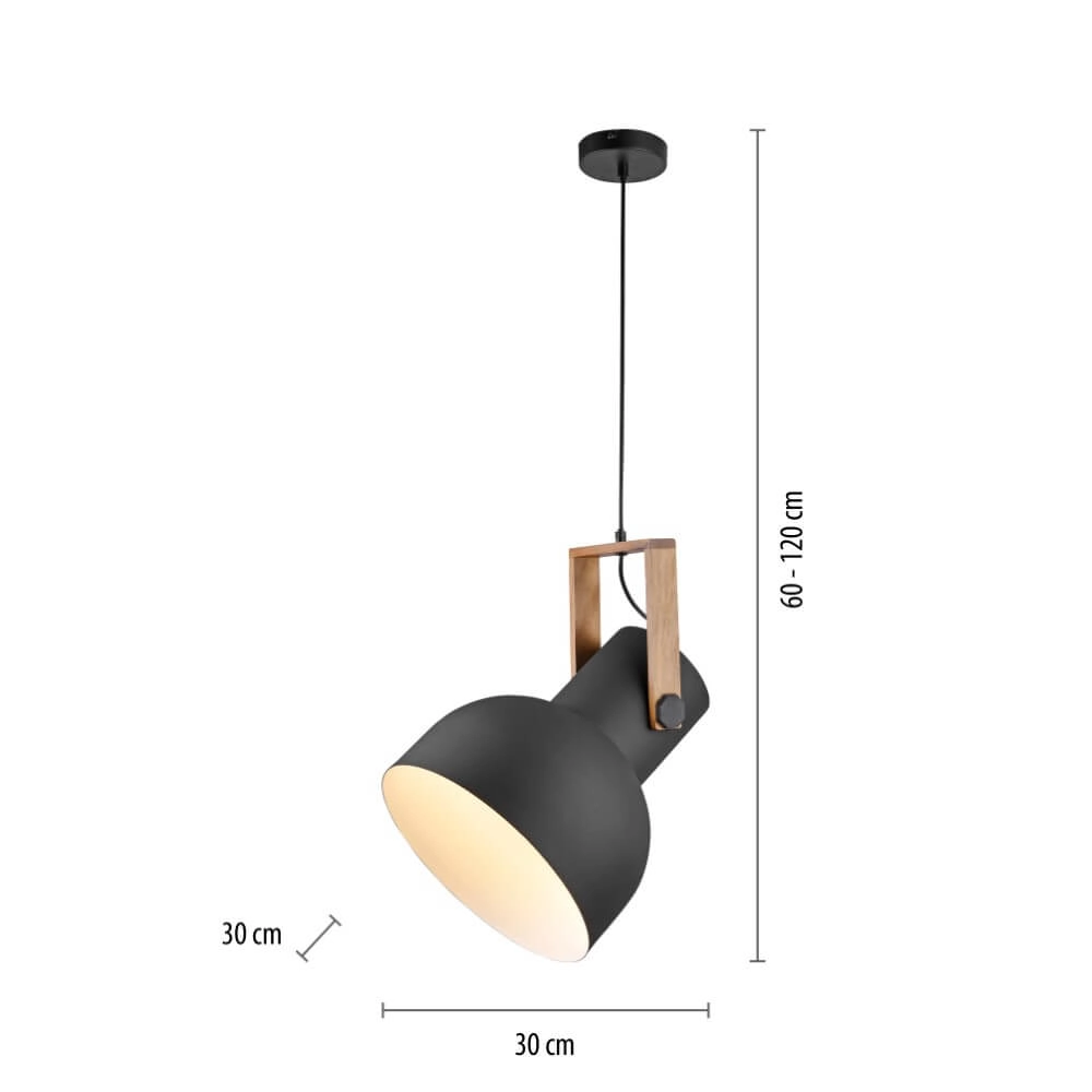 Hanglamp Cup 2.0 1-lichts zwart Just Light 4043689000714