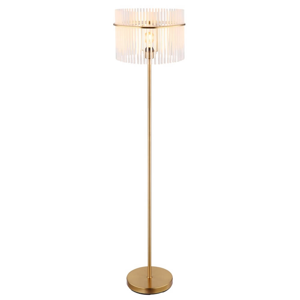 Gouden vloerlamp Gorley met glas Ø 38cm Globo 9007371446810