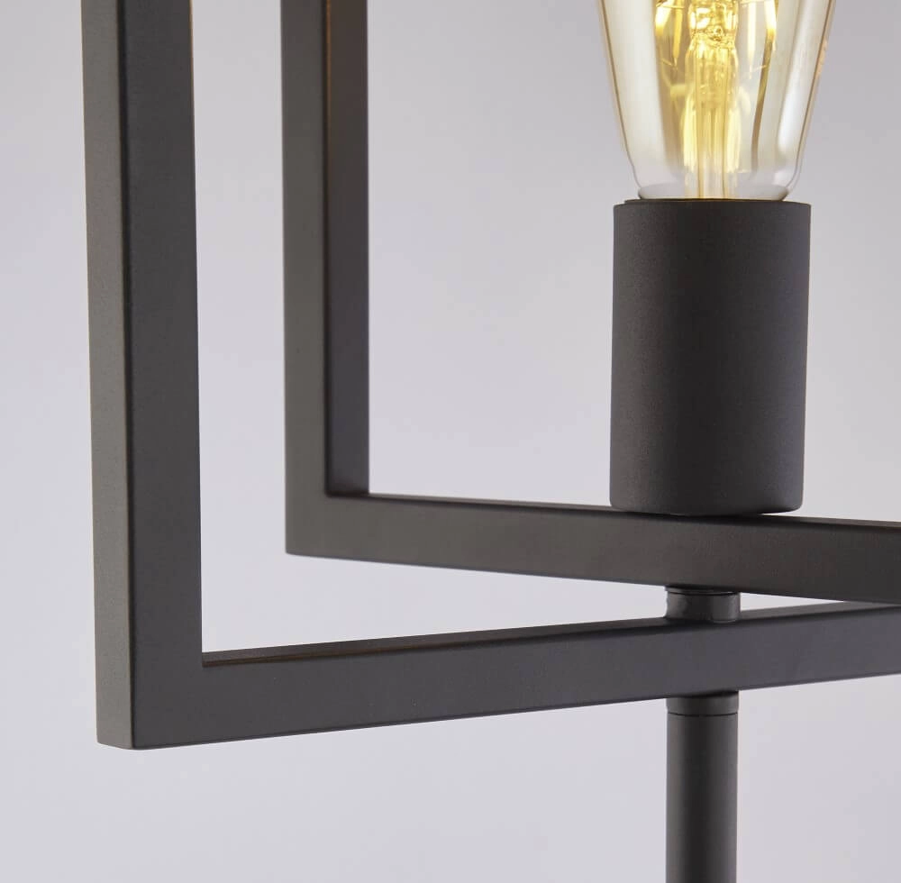 Zwarte staande lamp Plaza Searchlight 5053423226217