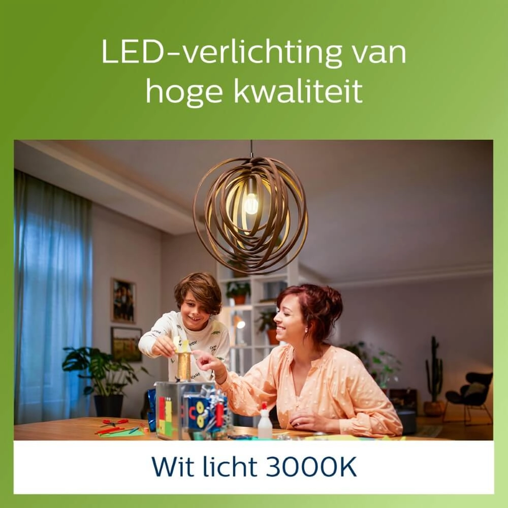E27 - 2,3W - 485 lumen - 3000K set van 2 Philips 8719514491915