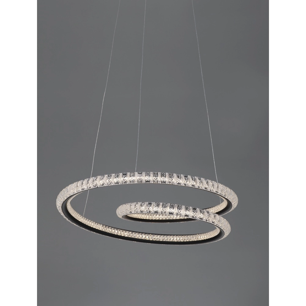 Design hanglamp Ginevra zwart Ø 48cm Lyora 5212017433480