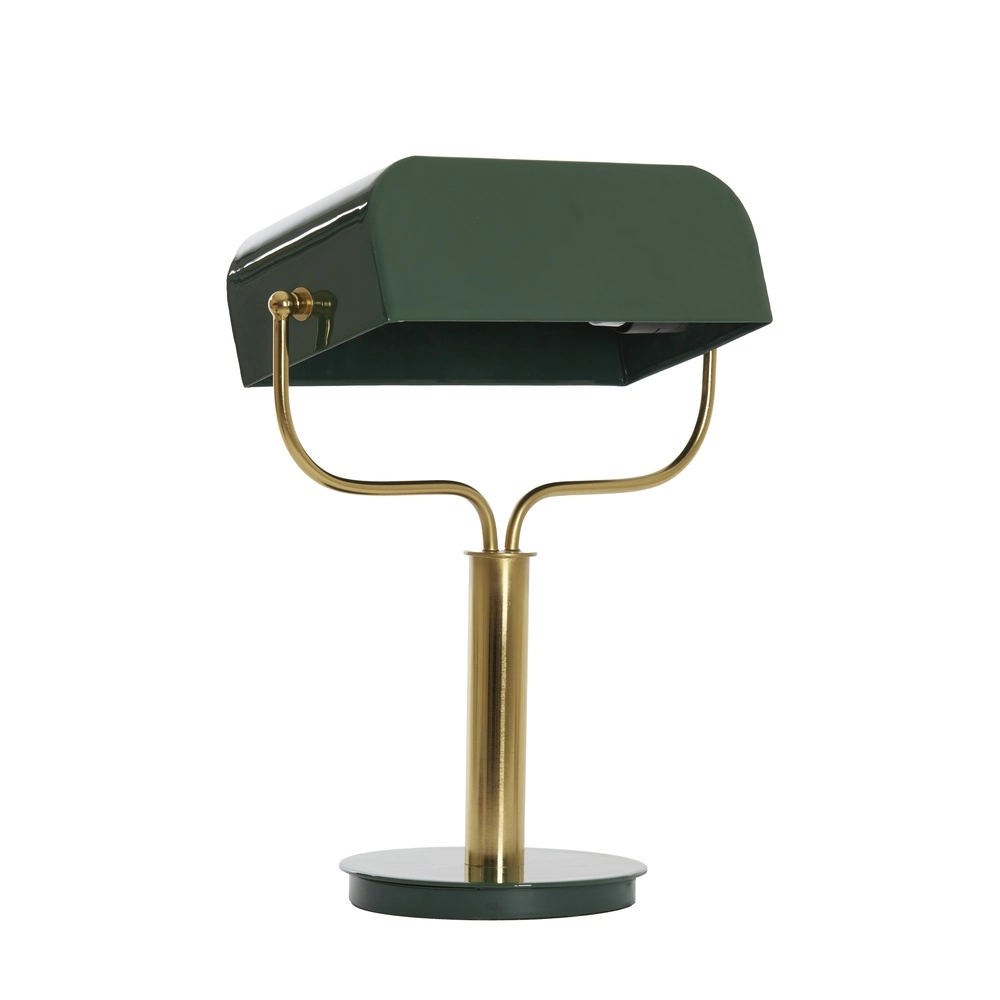 Bankierslamp Ayer donker groen met goud