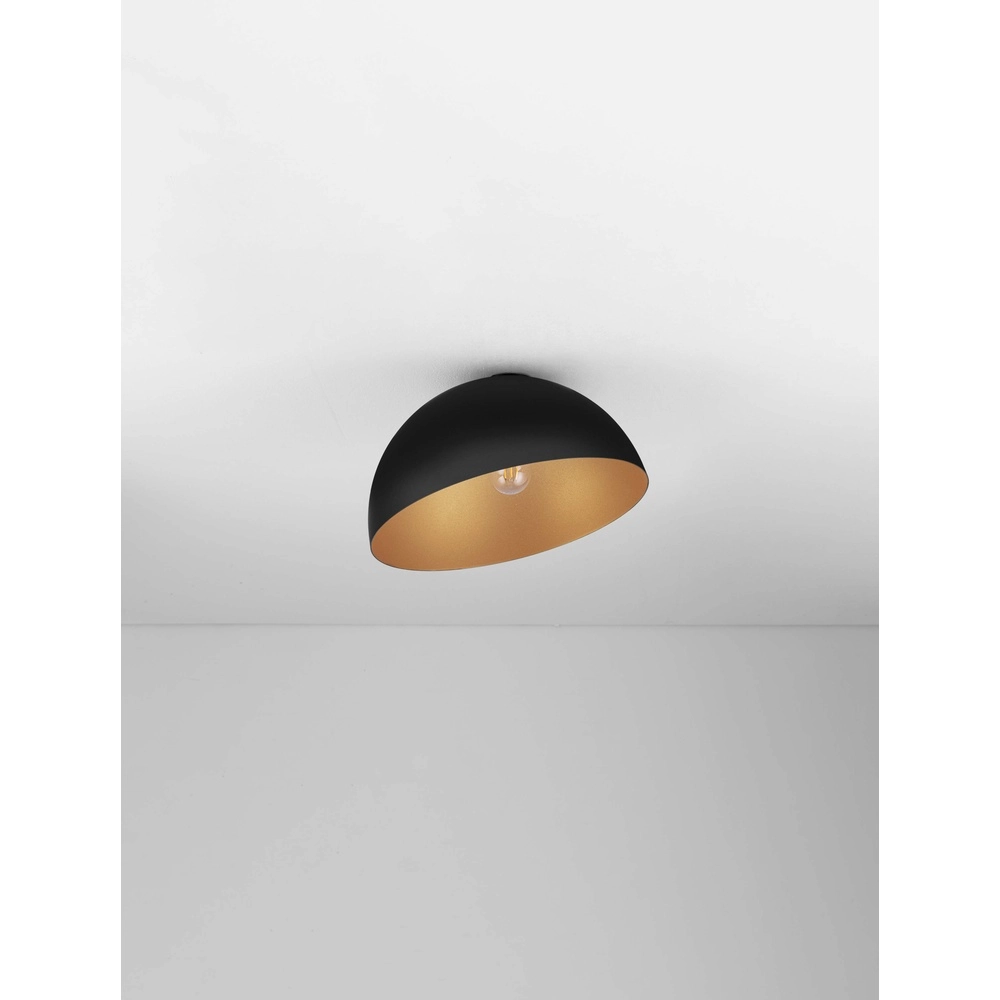 Plafondlamp Onia zwart met goud Ø 40cm Lyora 5212017458117
