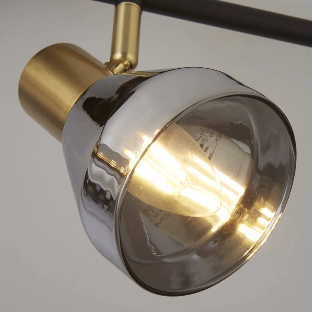 Plafondlamp Westminster met smoke glas 4-lichts Searchlight 5053423227917