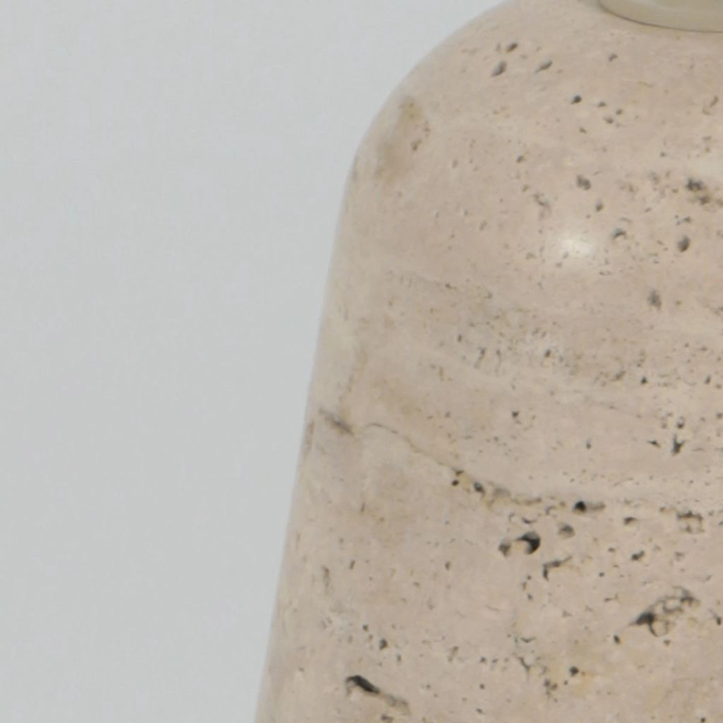 Tafellamp steen Travino met witte kap Ø20cm Steinhauer 8712746183528