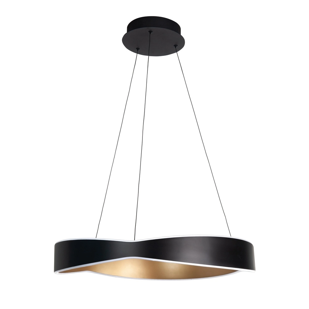 Design hanglamp Onda zwart met goud