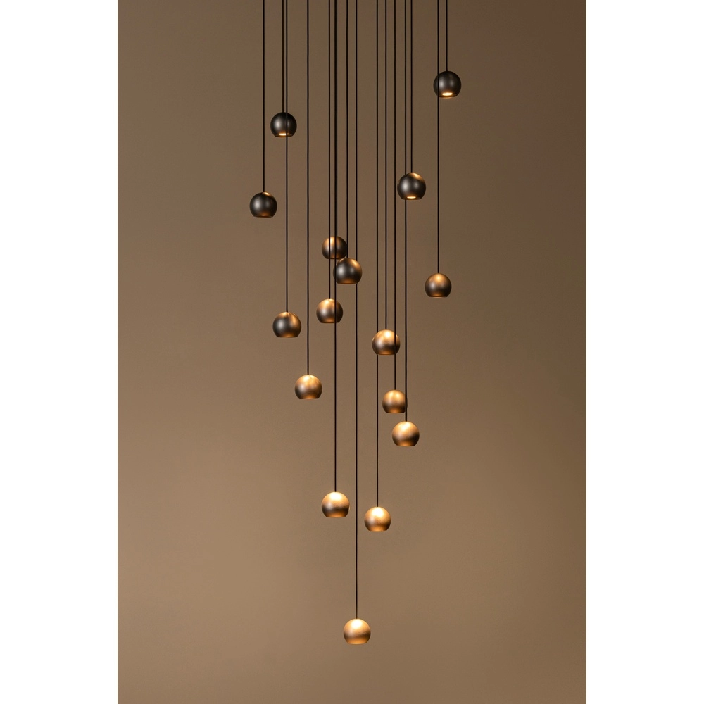 Design vide hanglamp Montana 16-lichts koffie bruin Premium by Lucide 5411212680174