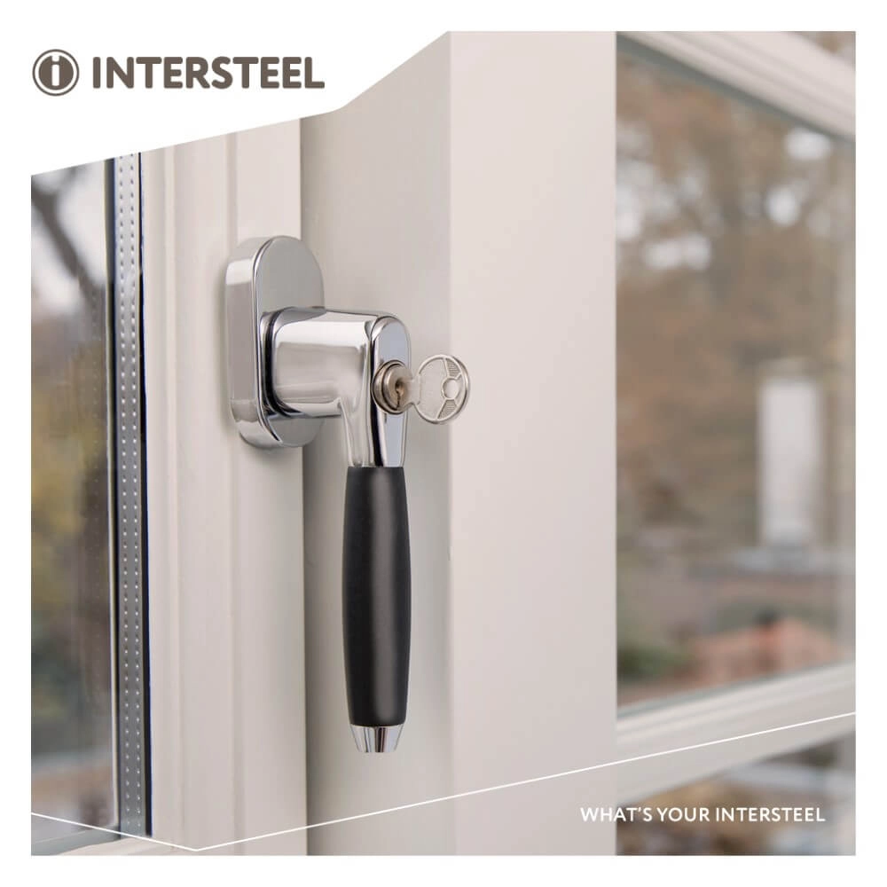 Klassieke raamkruk Ton 400 afsluitbaar chroom Intersteel 8714186147962