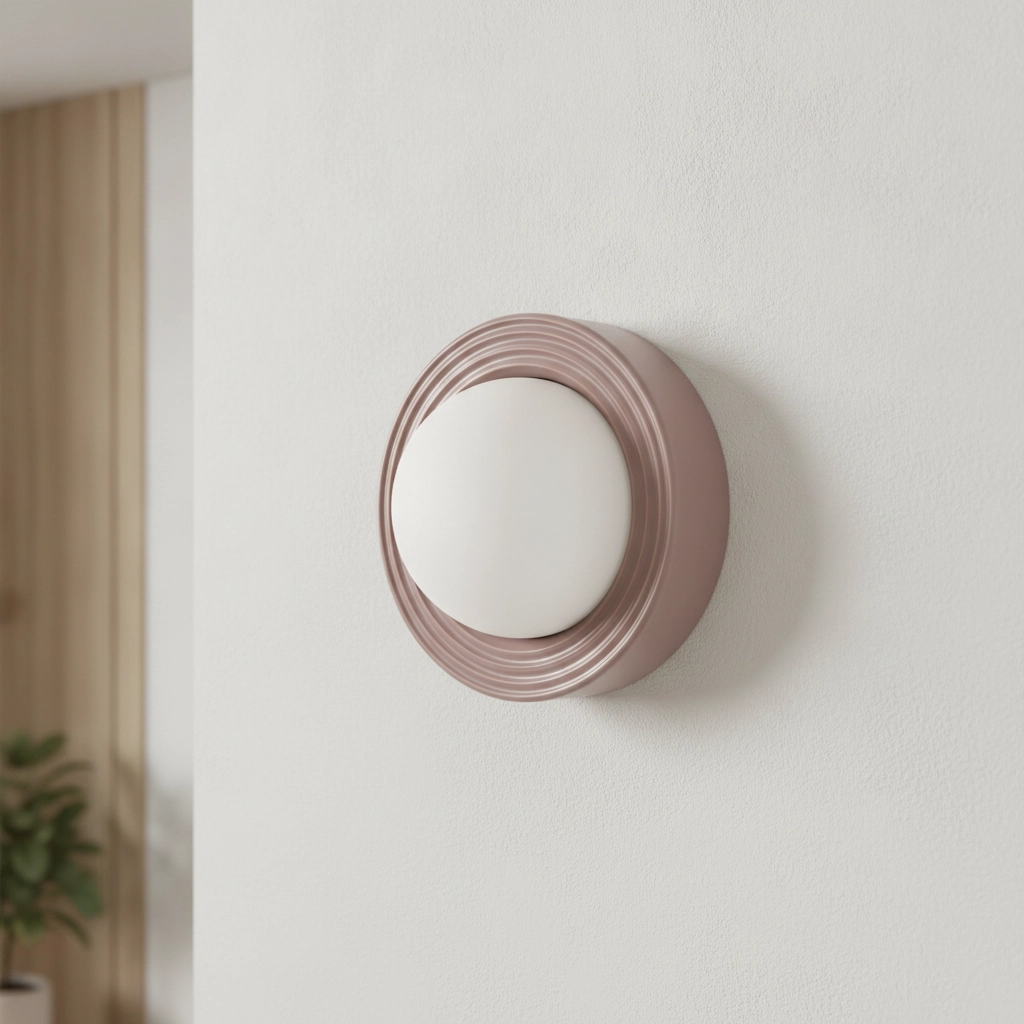 Wandlamp Orbique mokka bruin Ø 22cm