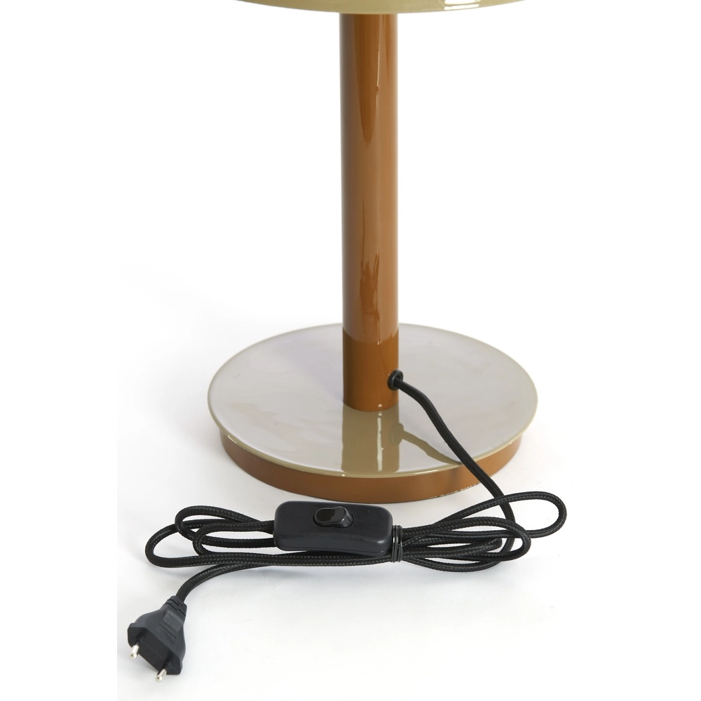Bureaulamp Marivet glans zand en bruin - Ø 30cm Light & Living 8717807816247