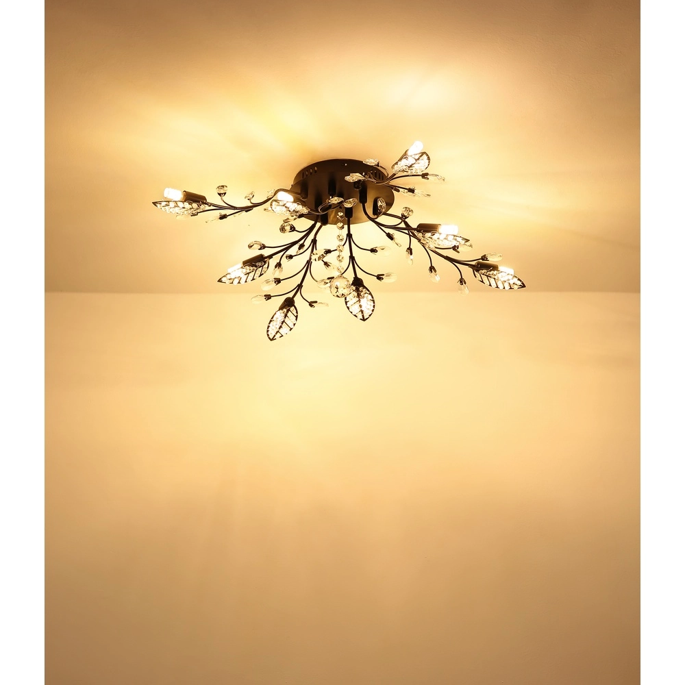 Klassieke plafondlamp Janis zwart Globo 9007371572151