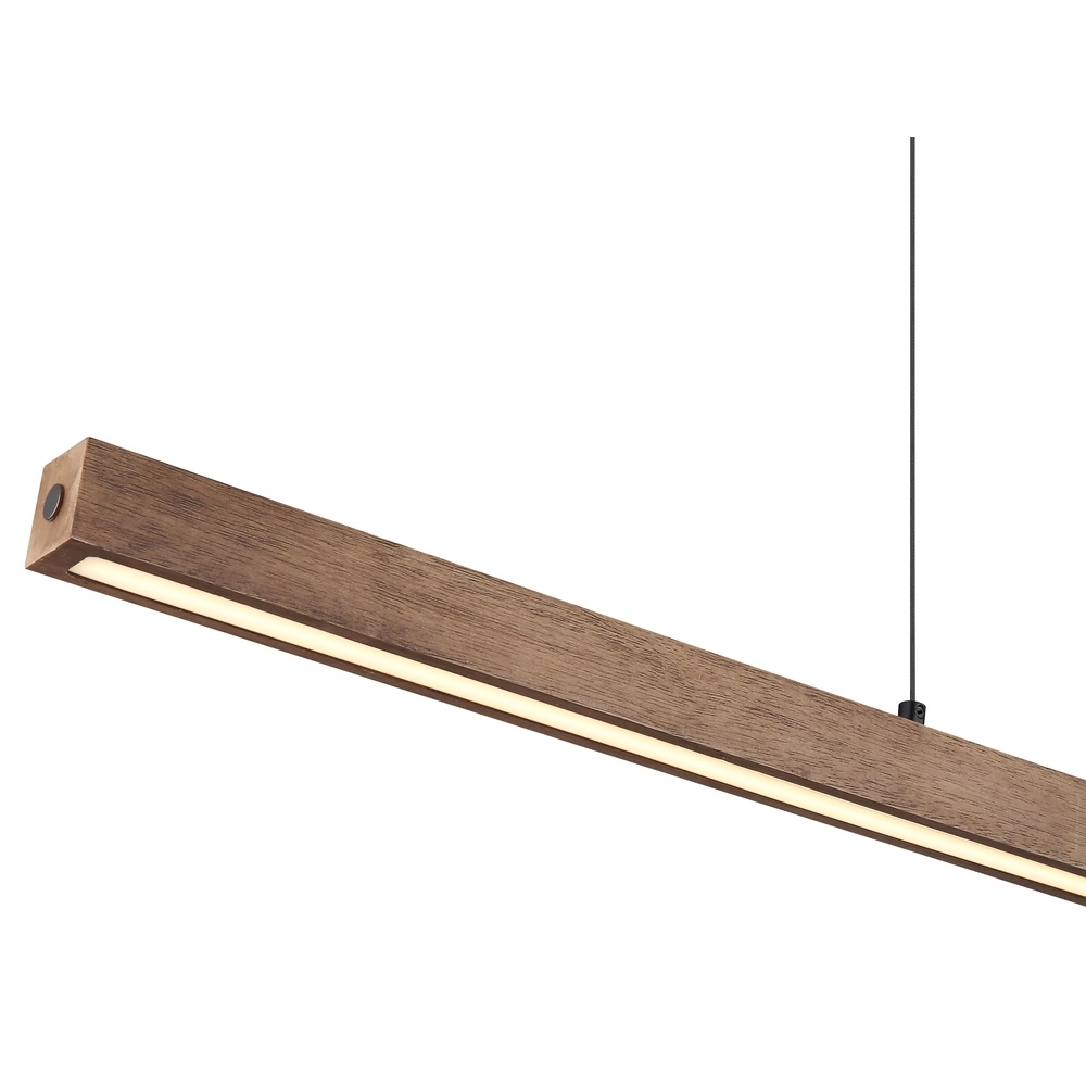 Strakke hanglamp Olivus hout 115cm Globo 9007371455683