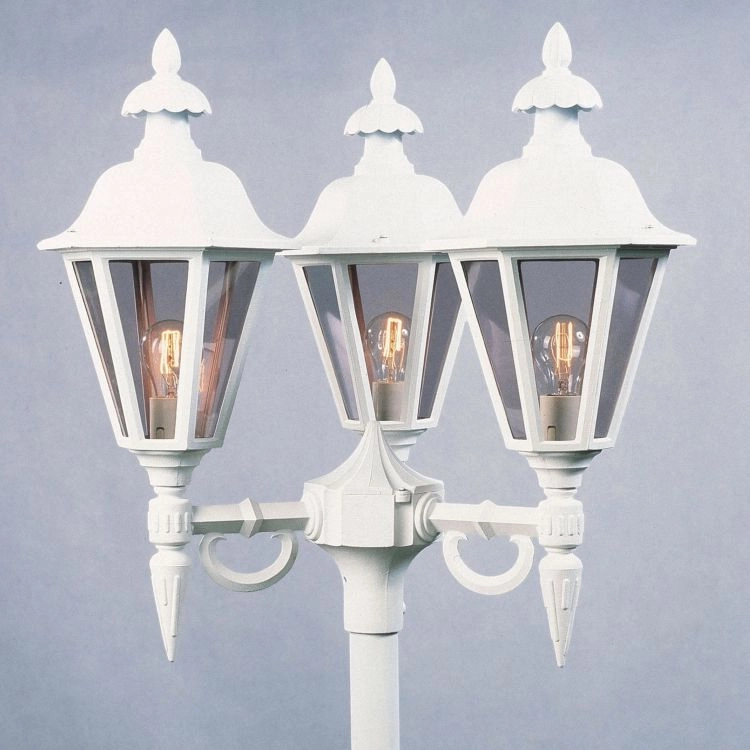 Klassieke lantaarnkap Pallas 3-lichts wit KonstSmide 7318305282506