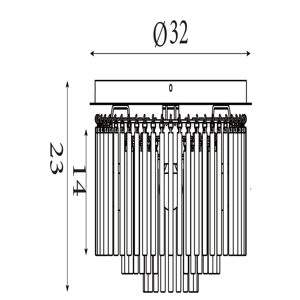 Plafondlamp Swizzle zwart Searchlight 5053423302553