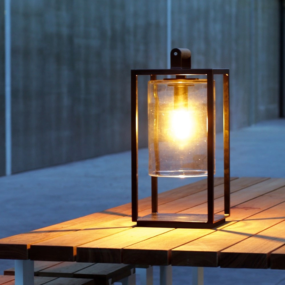 Tafellamp buiten landelijk Dome Teak Royal Botania