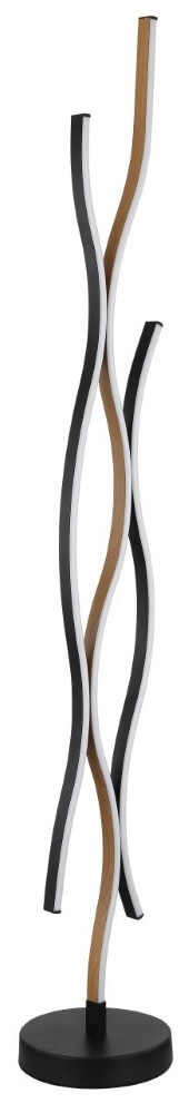 Vloerlamp Geronimo zwart met hout Globo 9007371457045