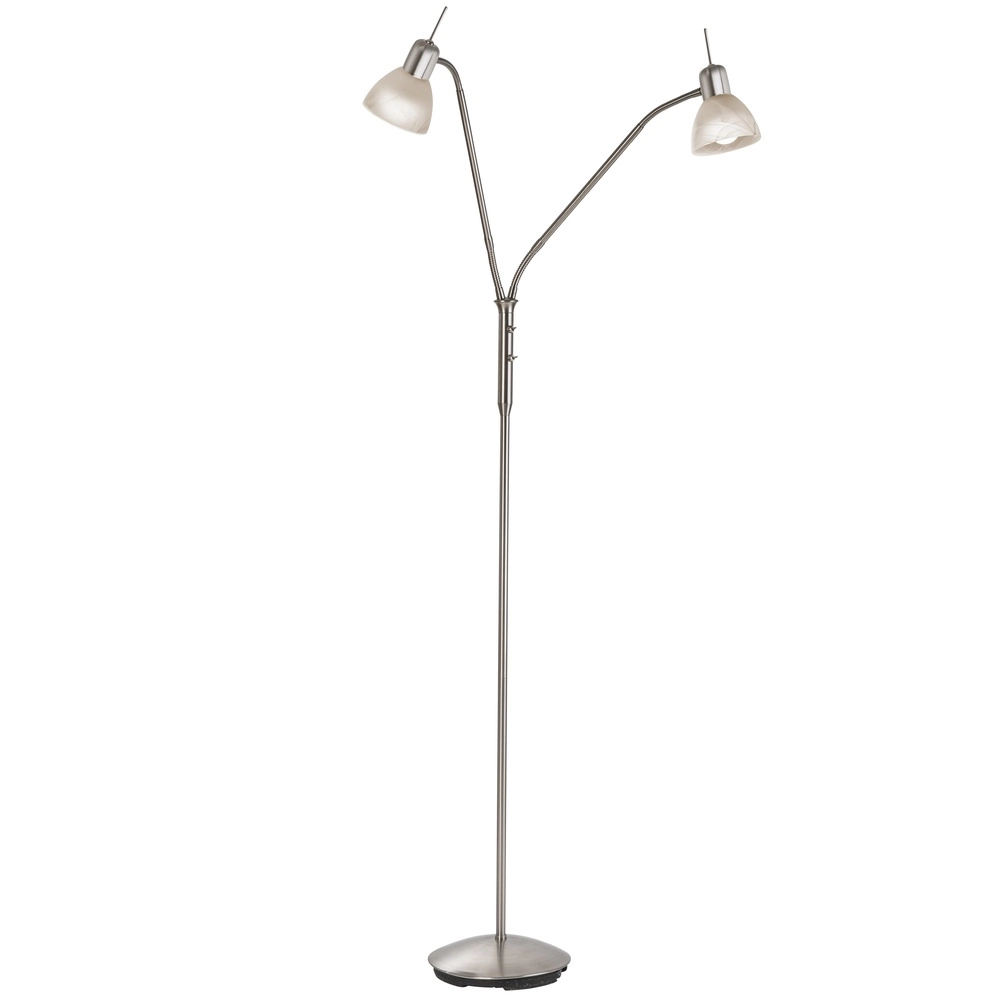 Dubbel leeslamp Daytona nikkel