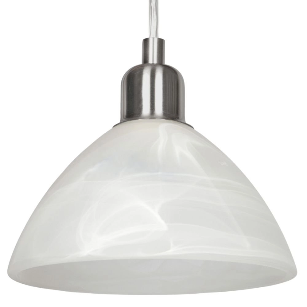 Hanglamp Brenda wit met RVS Hanglamp Brenda wit met RVS