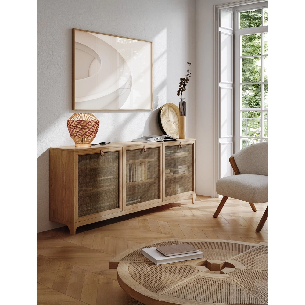 Table lamp Mapi Ø 29cm red with brown Lyora 5212017477507