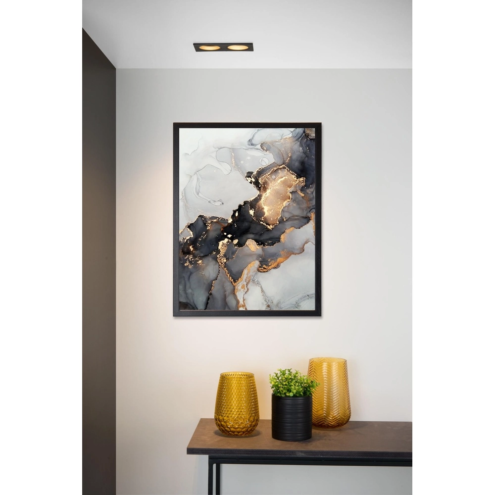 Rechthoekige inbouwspot Embed zwart Lucide 5411212221261