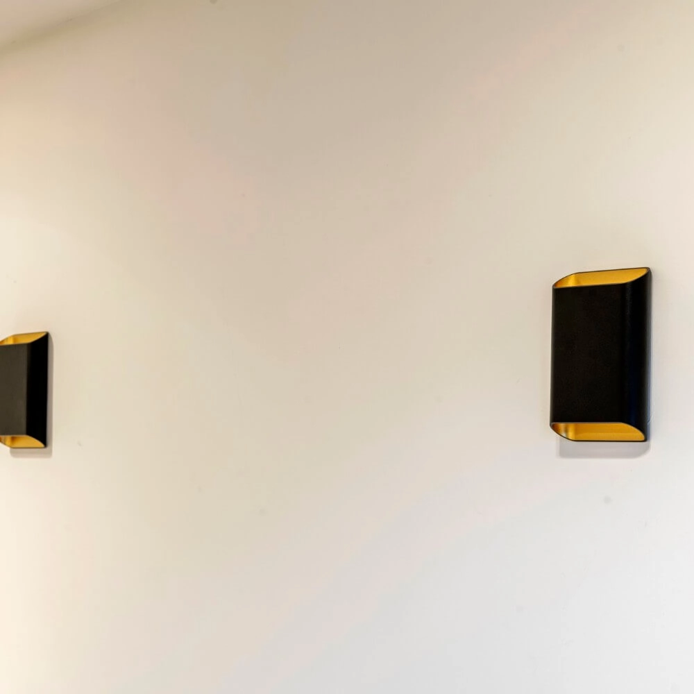 Wandlamp Diaz L Zwart met goud Artdelight 8720701100299