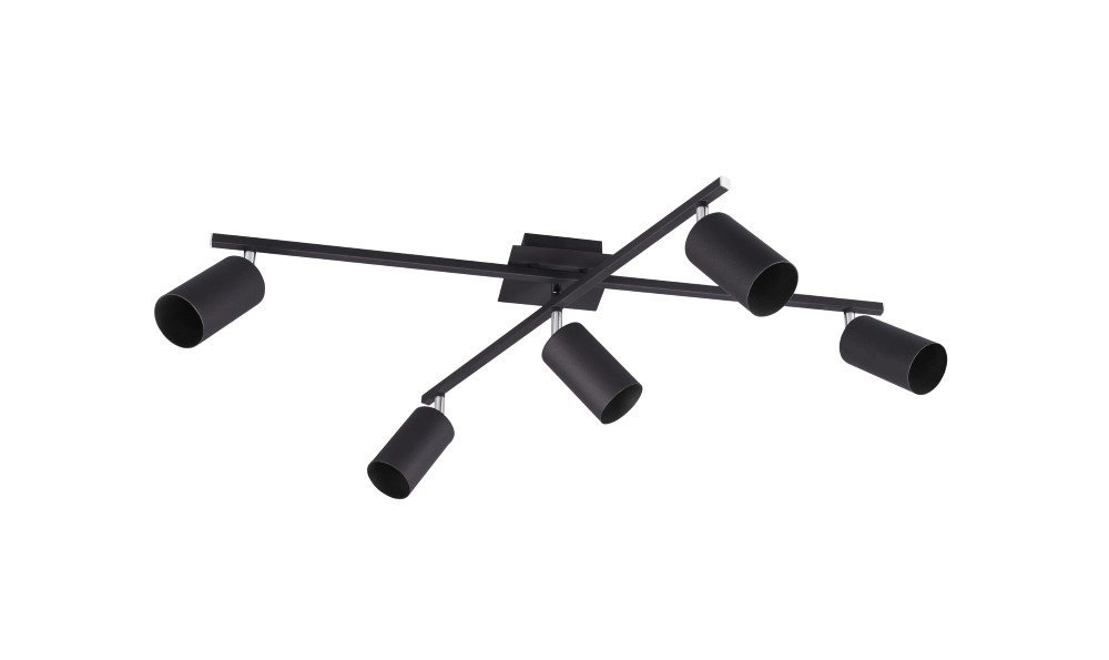 Plafondspots Marley 5-lichts mat zwart Trio 4017807411621