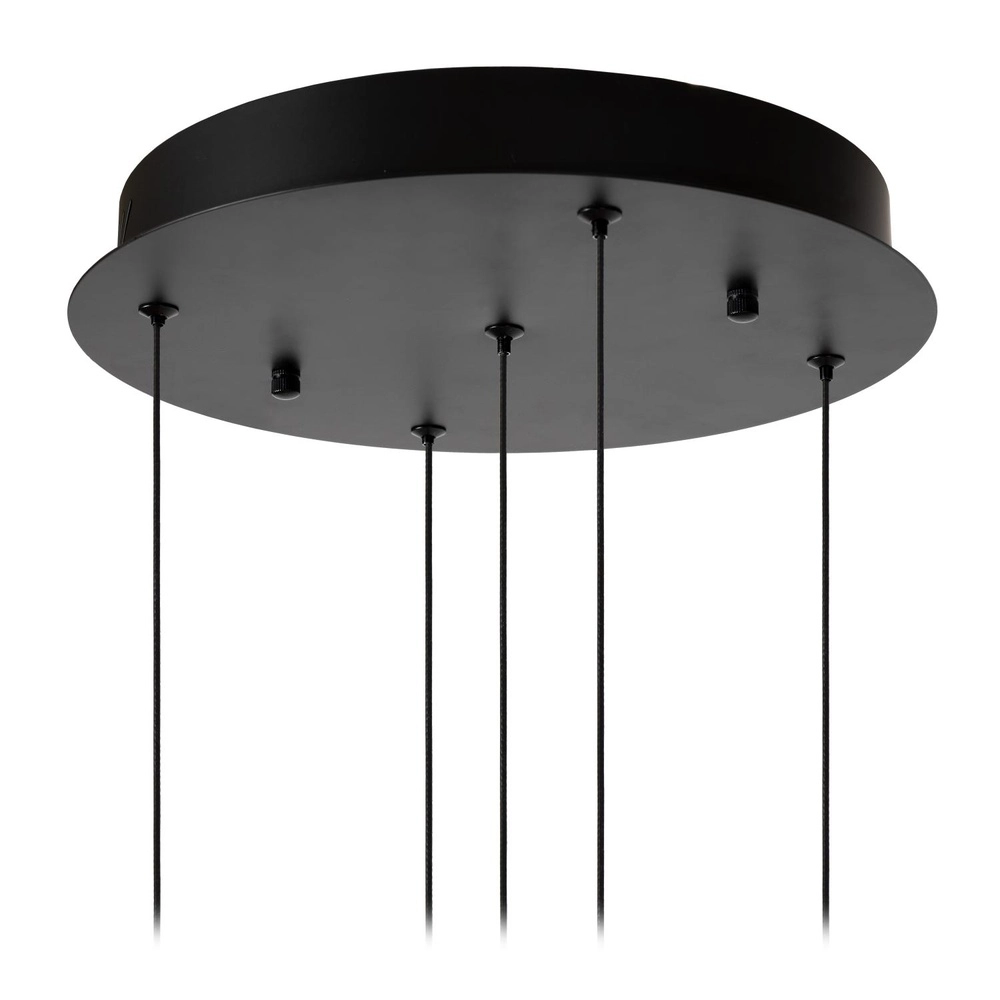 Design hanglamp Sentubal 5-lichts zwart rond Lucide 5411212134561