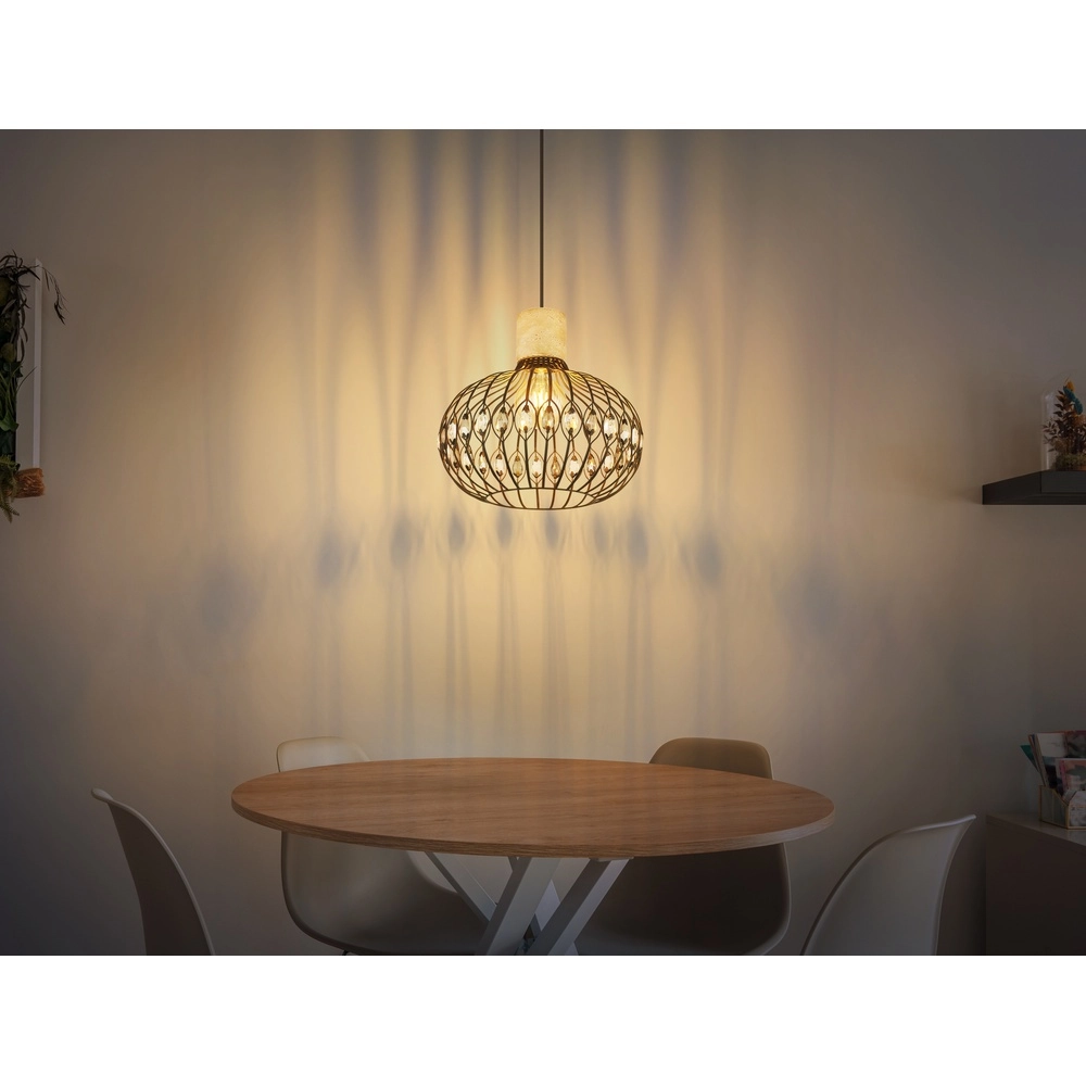 Hanglamp Dorthy landelijk zwart Globo 9007371578061