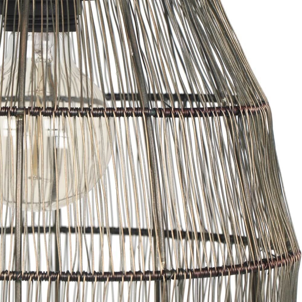 Landelijke eettafelhanglamp Soraya brons Trio 4017807617504