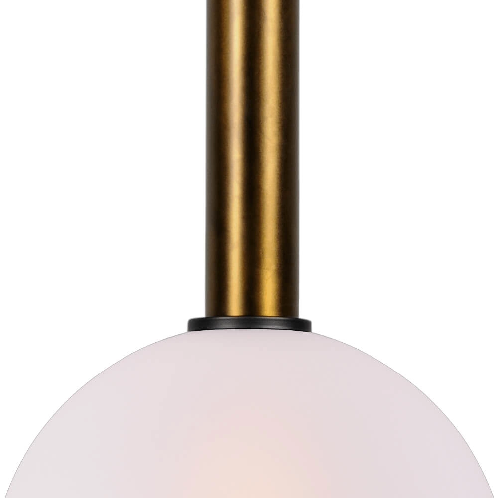 Hanglamp Ø 25cm Bella 2 Antiek messing met mat wit glas Masterlight 8718121334134