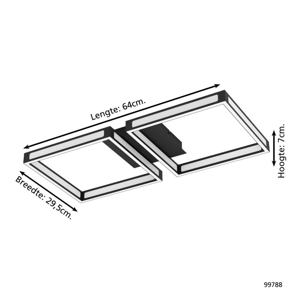 Led plafondlamp Altaflor zwart Eglo 9002759997885