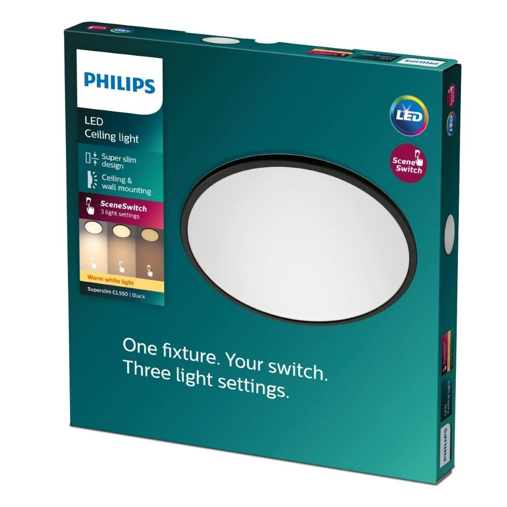 Ø 25cm strakke plafonnière Superslim Philips 8719514256606