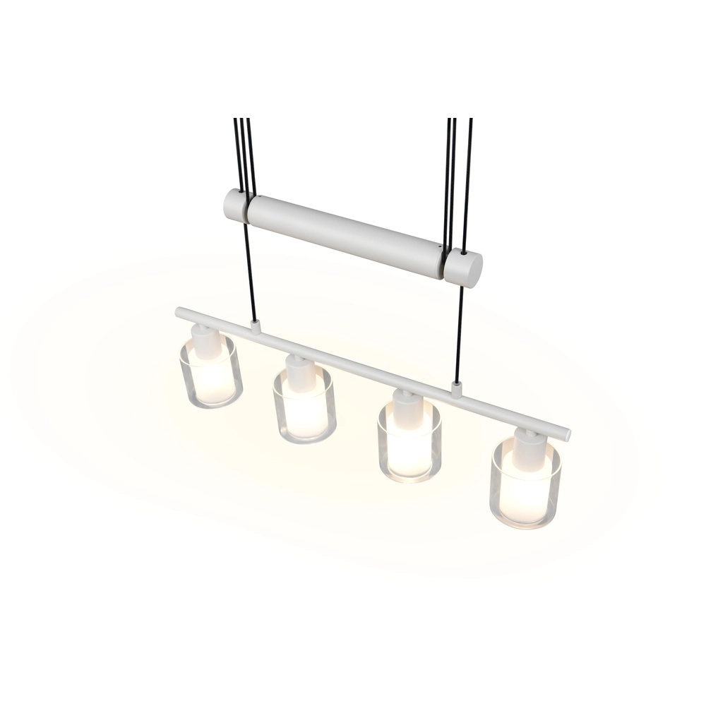 Hanglamp Neralo 4-lichts grijs Trio 4017807702910