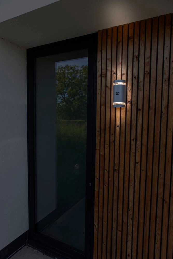 Design wandlamp Focus antraciet met sensor Lutec 6939412014968