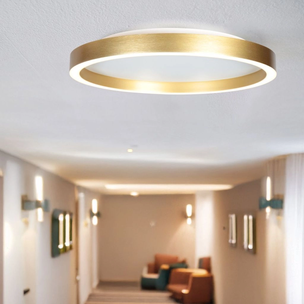 Design plafondlamp Ringlux goud Ø 40cm Steinhauer 8712746180923