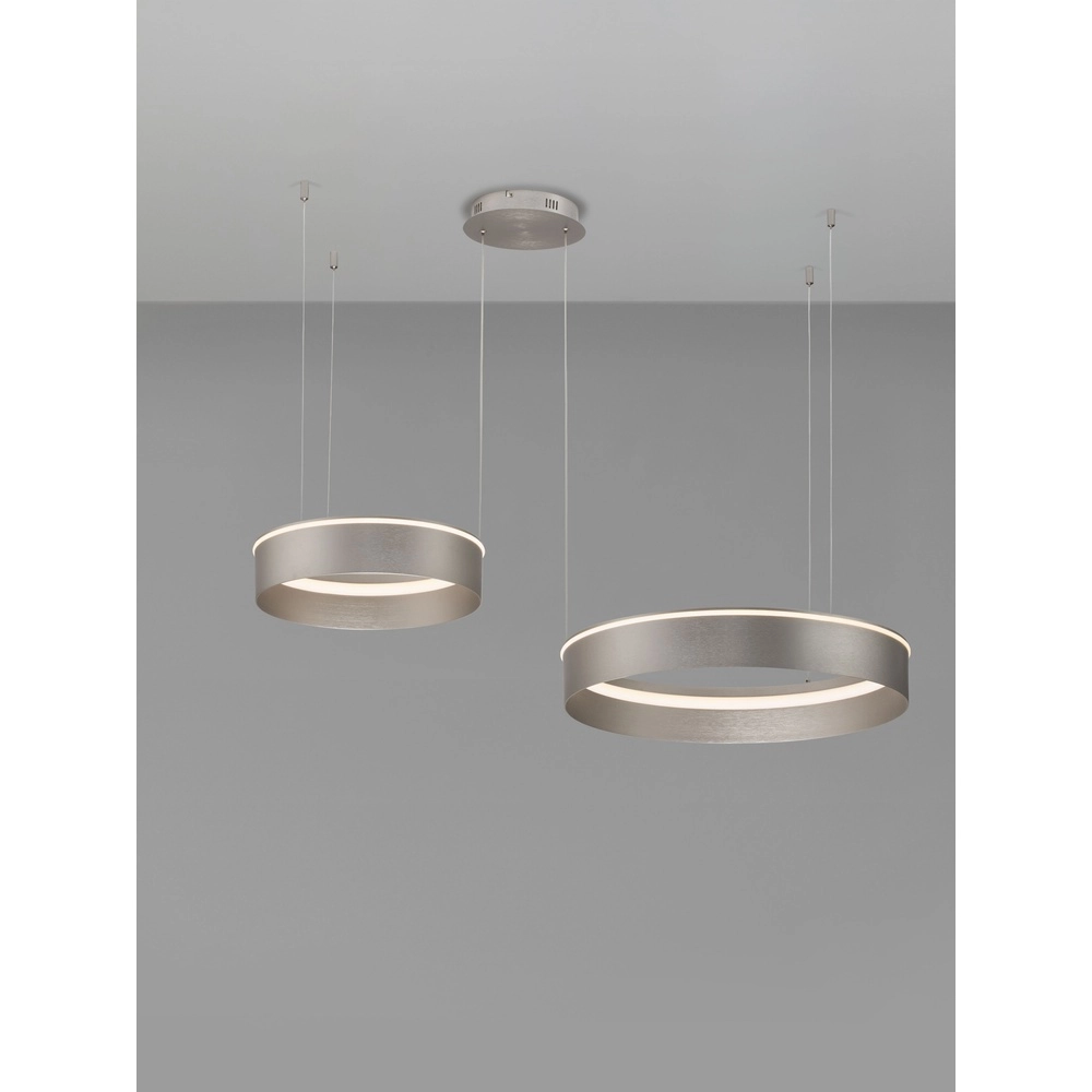 Moderne hanglamp Olivia dubbel nikkel Lyora 5212017494276