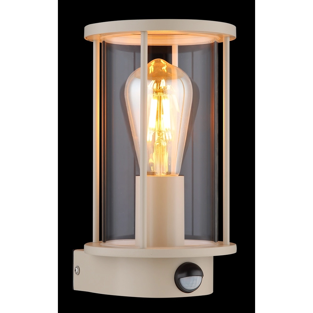 Buiten wandlamp Gracey met sensor zand bruin Globo 9007371593576