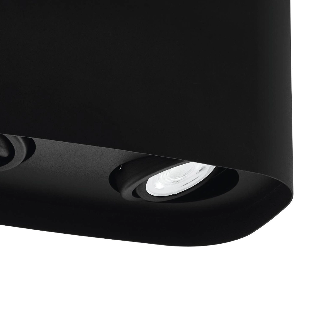 Zwarte opbouwspot Arenzano 2-lichts Eglo 9002759310981