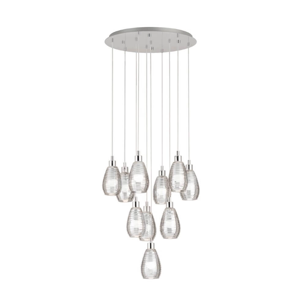 10-lichts hanglamp Siracusa chroom Stars of Light 9002759395063