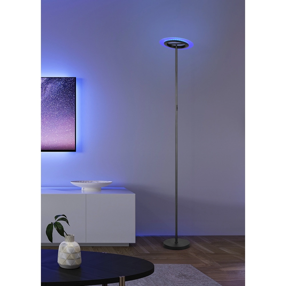 Design vloerlamp Samba zwart RGB Trio 4017807653229