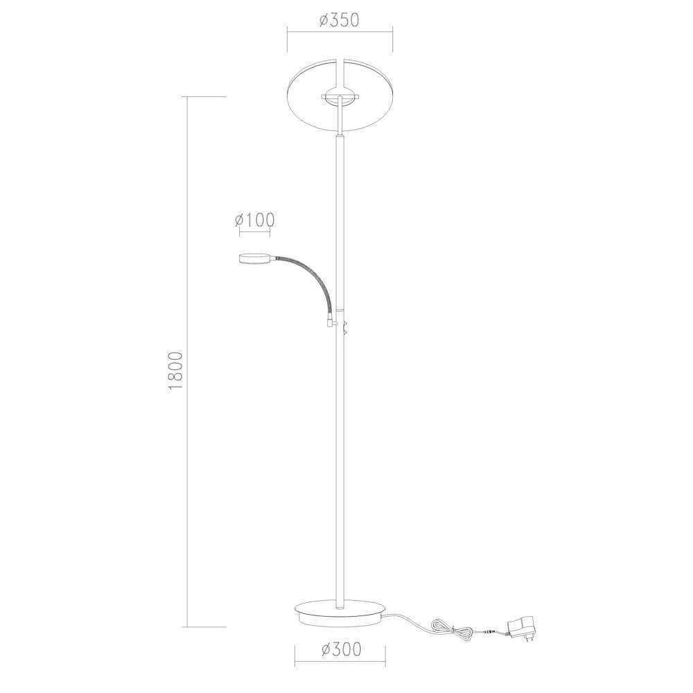 Design leeslamp Riva zwart Artdelight 8720701101609
