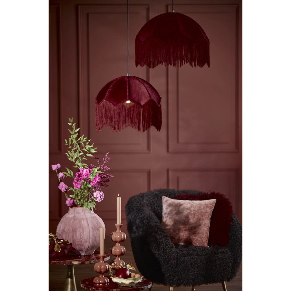 Hanglamp Malacia Ø 50cm - velvet bordeaux Light & Living 8717807759278