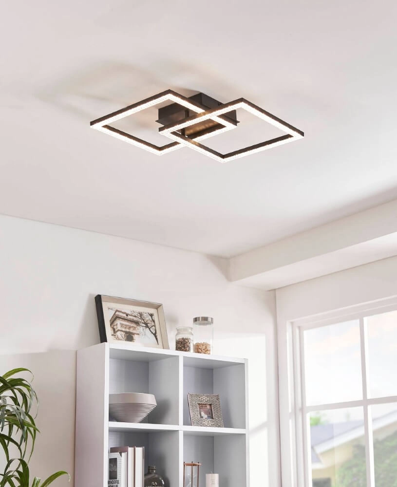 Zwarte plafondlamp Lejias met led Eglo 9002759997991