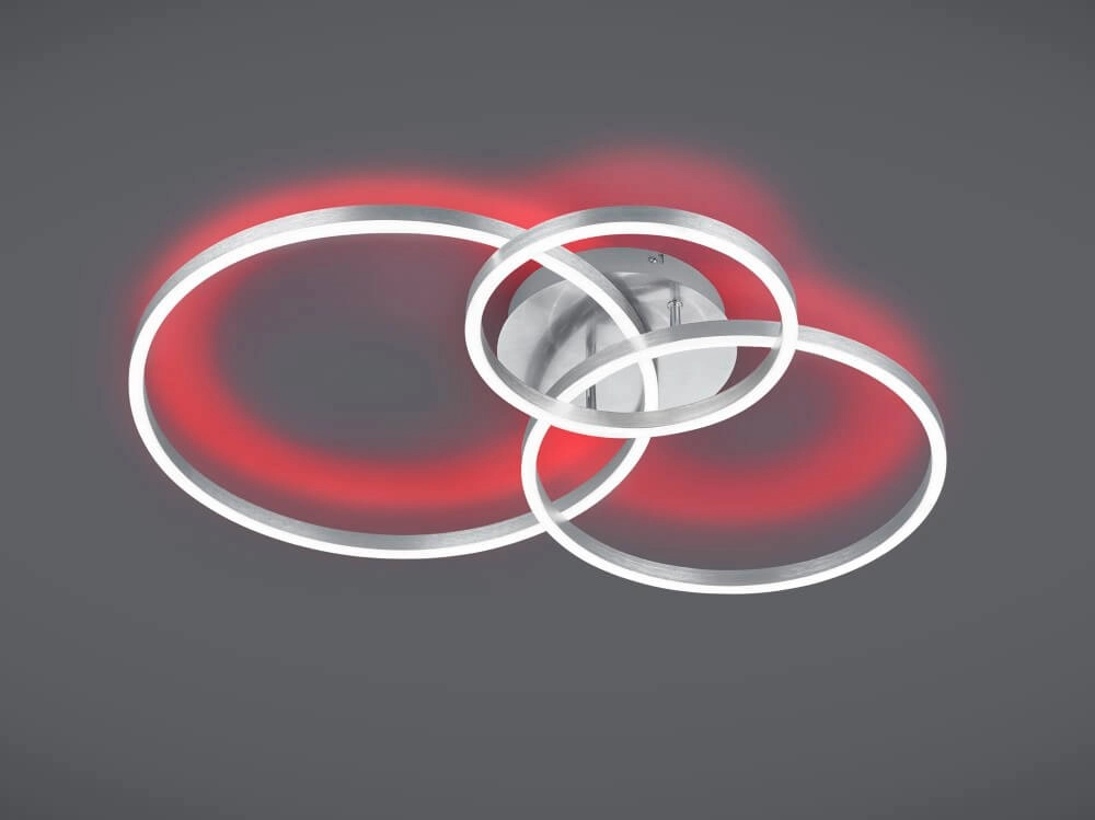 Plafonnière Winona 3-rings RVS Trio 4017807503531
