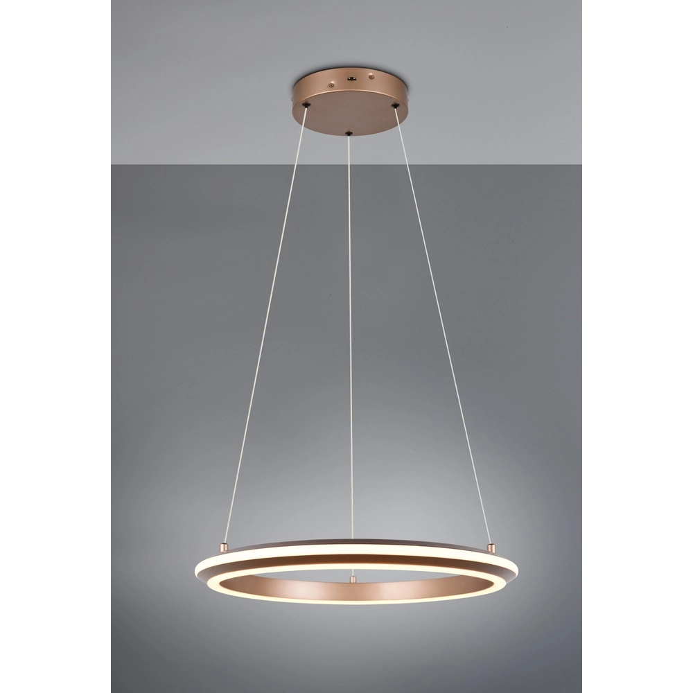 Hanglamp Amador mokka bruin Ø 45cm Trio 4017807664164