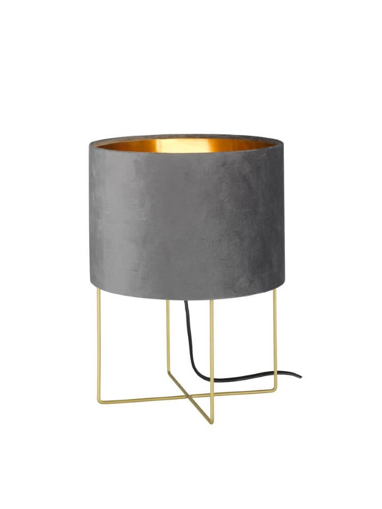 Schemerlamp Aura grijs velvet Schemerlamp Aura grijs velvet