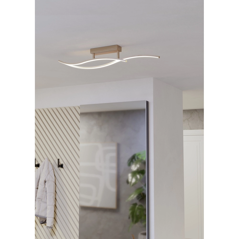Led plafondlamp Grisolia 84cm - houtlook Eglo 9008606316168