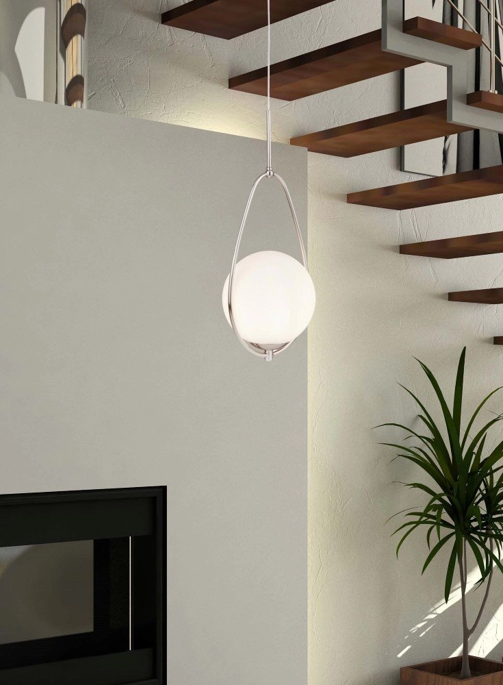 Hanglamp Avalon met wit glas Searchlight 5053423125176