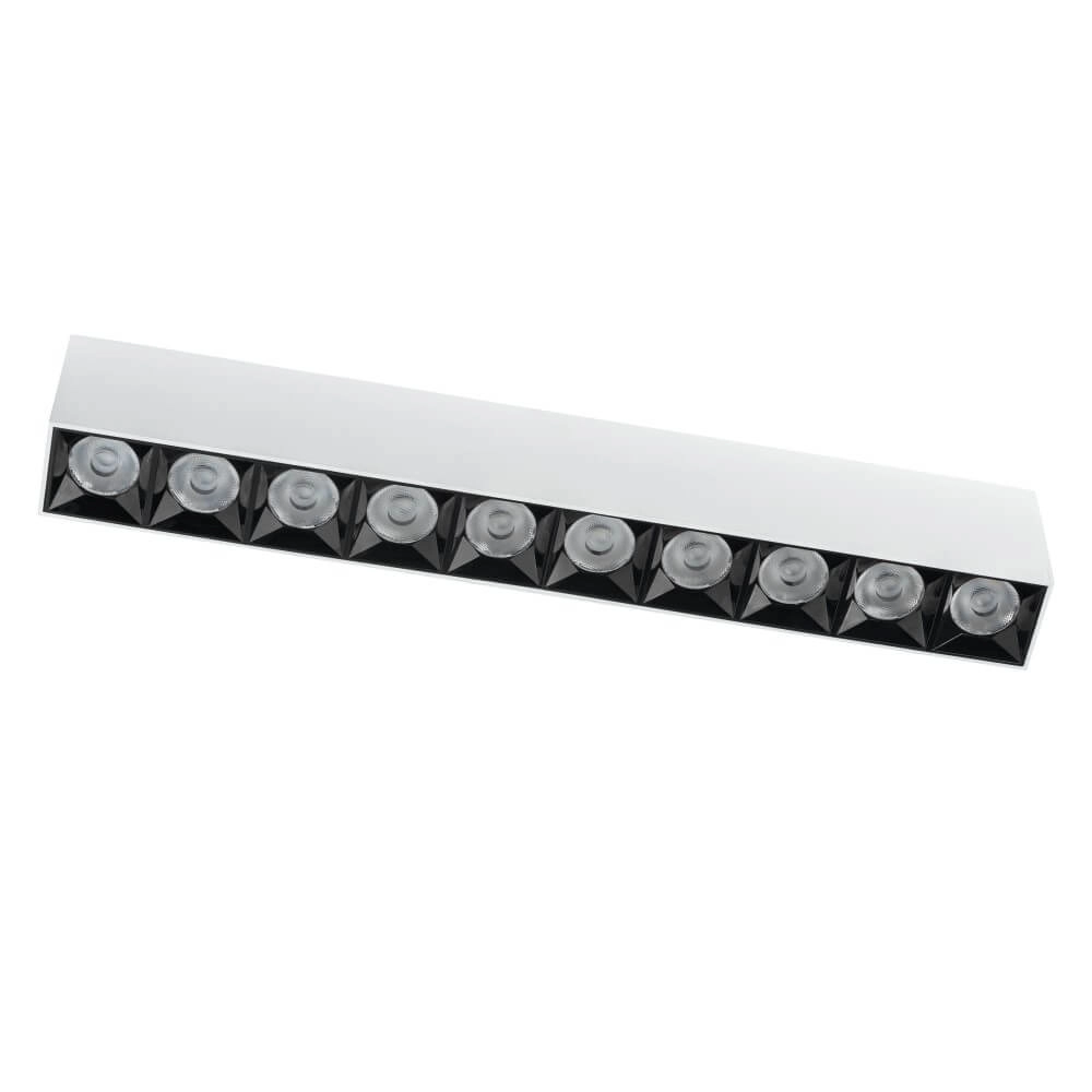 Witte opbouwspot Midi Led 10x1 leds - 3000K